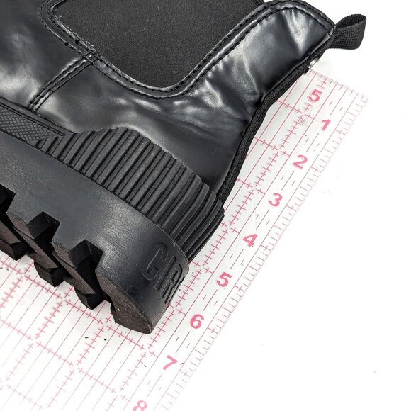 Circus Women Black Vegan Leather Slip-on Platform Festival Chelsea sz 9.5 - Picture 6 of 10